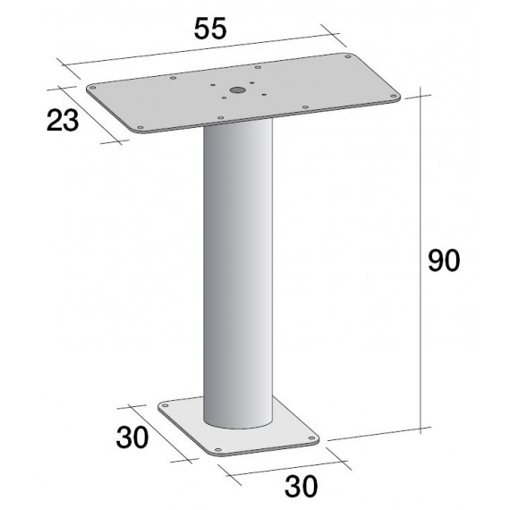 ALUBOX - PIANTANA GRANDE PER SERIE SLIM